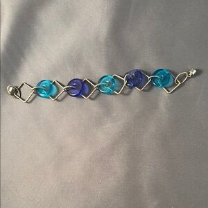 Blue and Silver Bracelet